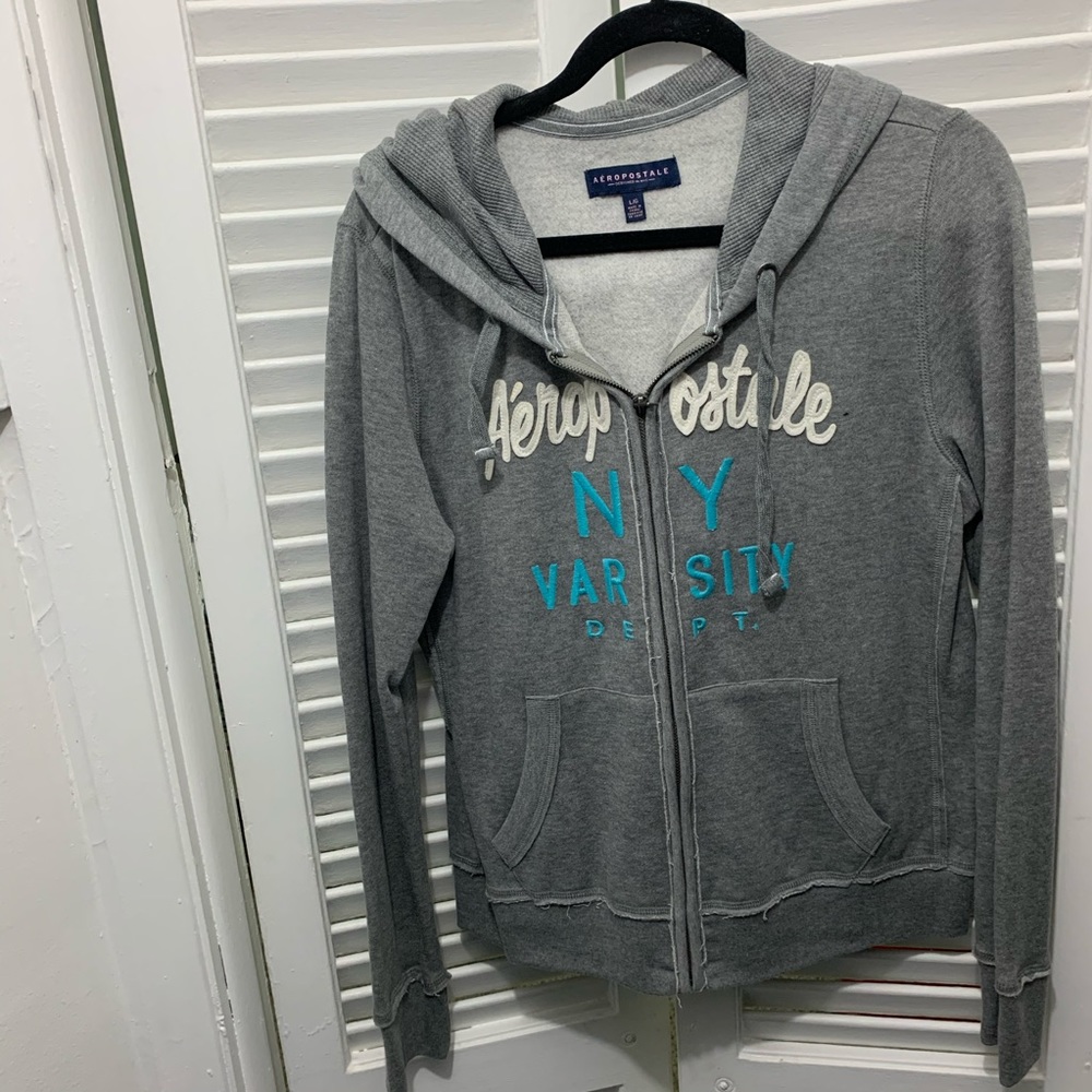 Aeropostale Women’s Grey Hoodie size L (10-12)